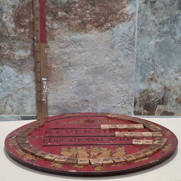 Vintage Cress Reversible Educational Board Cressco Educational Board Spelling Co - Picture 8 of 14